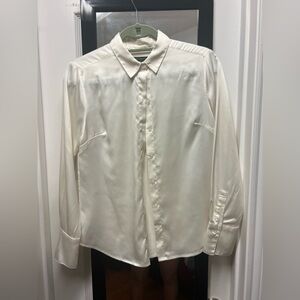Satin button down blouse